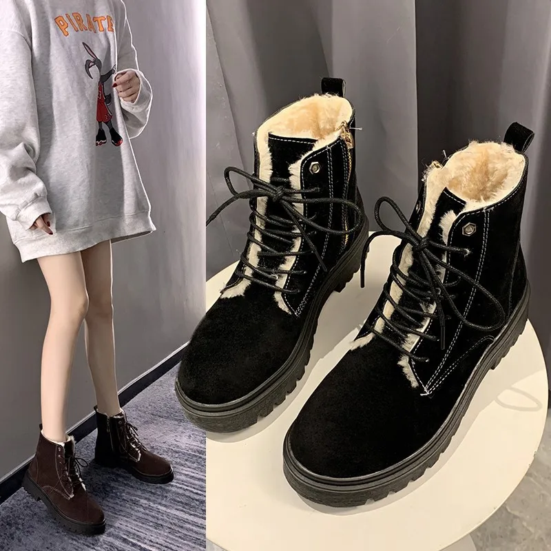 

Timalina Women Boots Short Winter Style Snow Boots Female Fleece Insulated Cotton-Padded Shoes Fashion Women's Boots