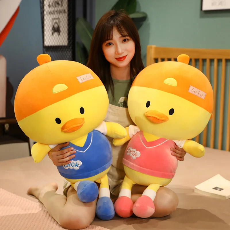 

1pc 35-85cm cute green blue pink duck plush doll soft fur stuffed animal toy kids girl holiday gift home decoration