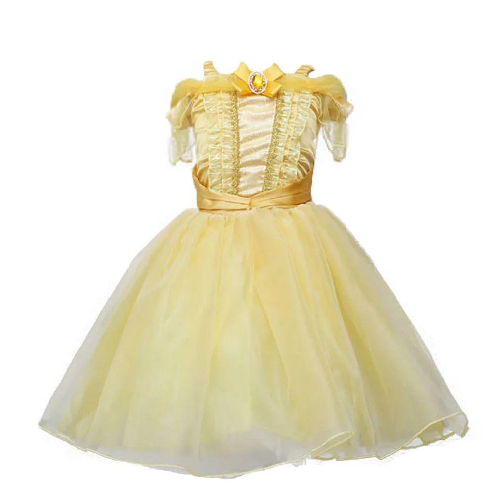 Костюм принцессы красавицы и чудовища Белль на день рождения для девочек детское