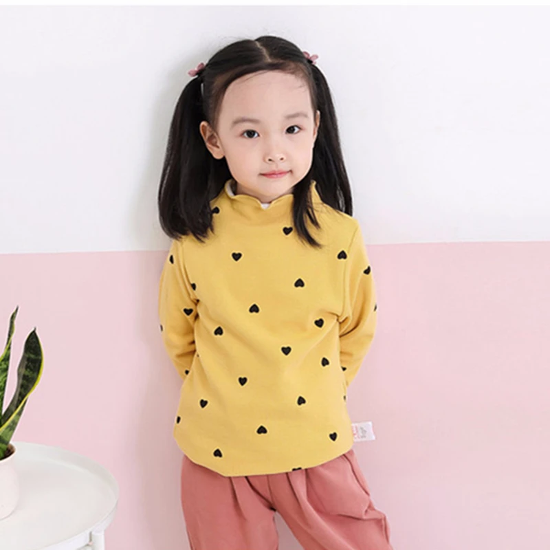 LILIGIRL 100% Cotton Girls T-Shirt  Long-sleeve Baby Kids Turtleneck Bottoming Shirt for Children Clothes New Spring Girl Tops