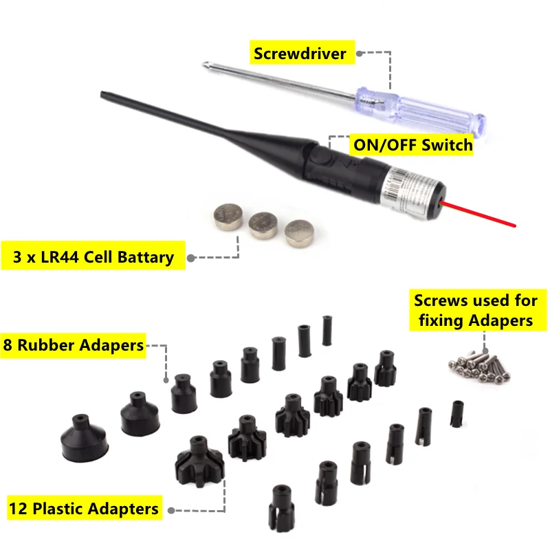 Тактический Регулируемый лазерный комплект для охотничьей винтовки Калибр от 177