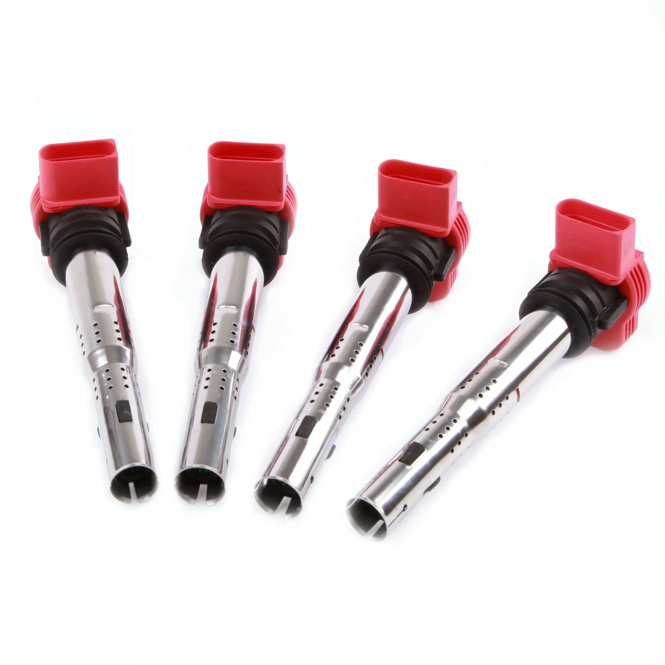 4 шт. UF 529 красного цвета 12V катушки зажигания блок для Audi A4 A5 A6 Quattro Q5 Q7 R8 S4 S6 VW Touareg