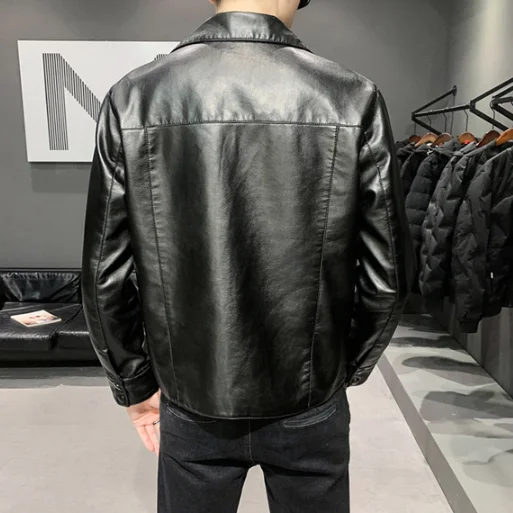 

Leather Men's Korean fashion cool locomotive leather jacket spring and autumn coat casual men's fashion clothes fashion brand to