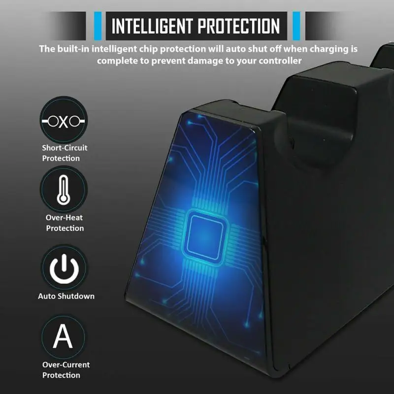 Док-станция для PS4 с двойным зарядным устройством подставка контроллера Playstation 4 в