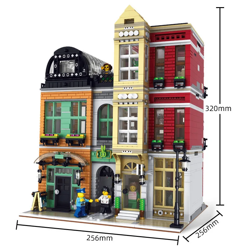

LE-J 10005 4087pcs Streetview Building Blocks Shoes Store Set Assembly Model Bricks Building Blocks Kids Christmas Toys Gift