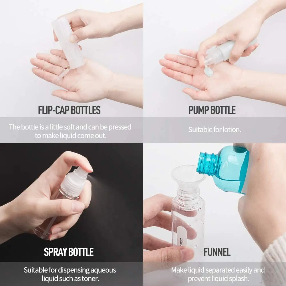 1 Набор/2 шт. дорожные бутылки для воды и лосьонов|Многоразовые бутылки| |