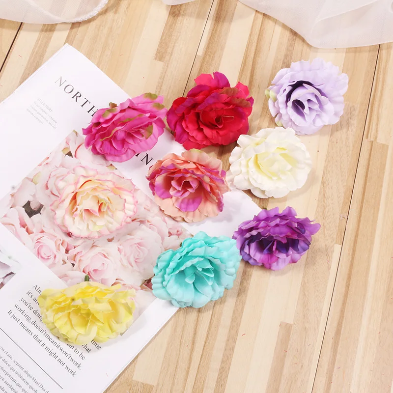 5 шт. 6 см искусственная Камелия цветы искусственные пионы для свадьбы украшения