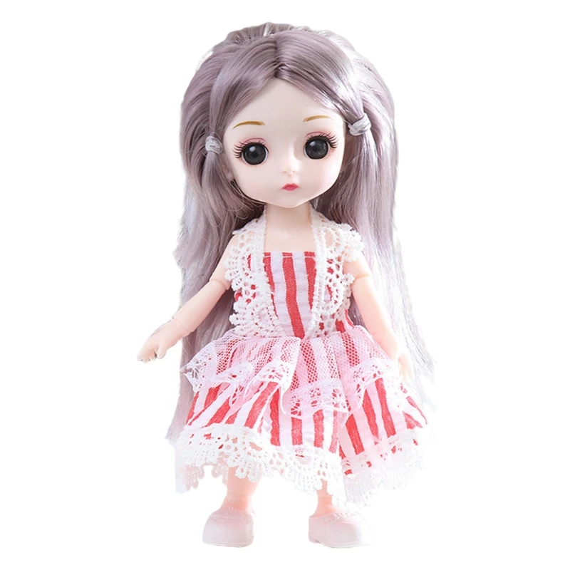 

Simulation Doll Children Dressing Toy Glossy Face White Skin Joint Body Cute Princess Doll Kids Dress up Playing Supplies 97BE