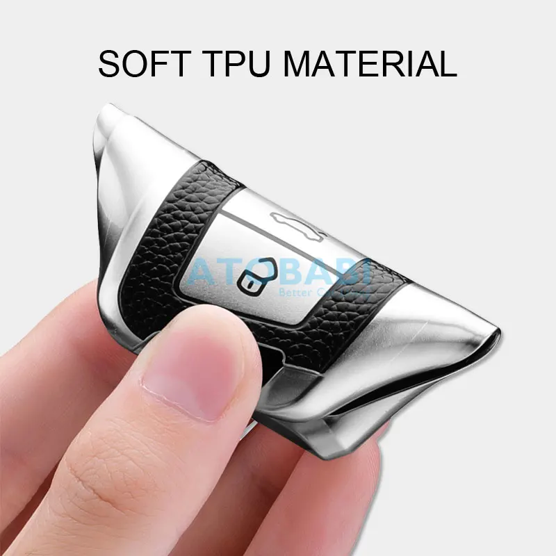 ТПУ кожаный чехол для автомобильного ключа VW Volkswagen Magotan Passat B8 Skoda Superb Kodiaq A7 смарт