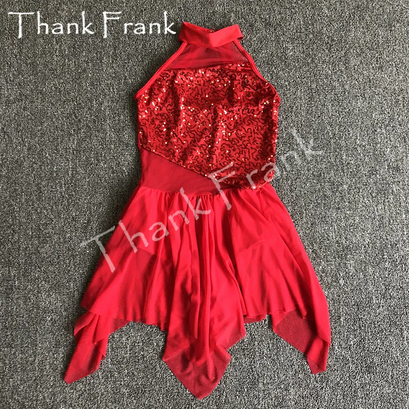 Платье для латинских танцев с высоким воротом Сетчатое блестками женщин и