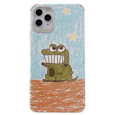 

Graffiti crocodile apple Xsmax mobile phone shell xr applies iphone11pro/7/8plus soft shell 12 cartoons