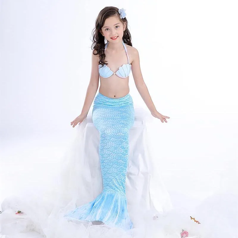 Купальный костюм Русалочки для девочек детский купальный Ариэль Хэллоуина