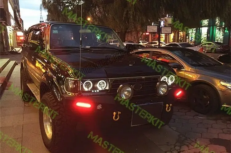 Для Toyota Land Cruiser LC 80 LC80 FJ80 FJ80G FZJ80 FZJ80G FZJ80J 1989-1997 светодиодные фары Angel Eyes LH + RH 2 шт.