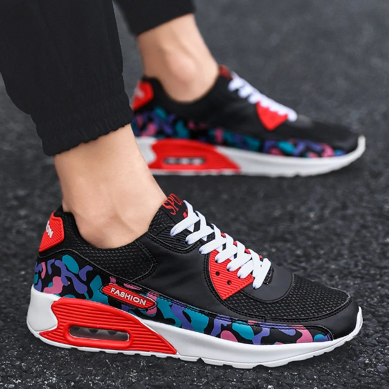 Мужские кроссовки c воздушными подушками уличная прогулочная обувь из дышащего