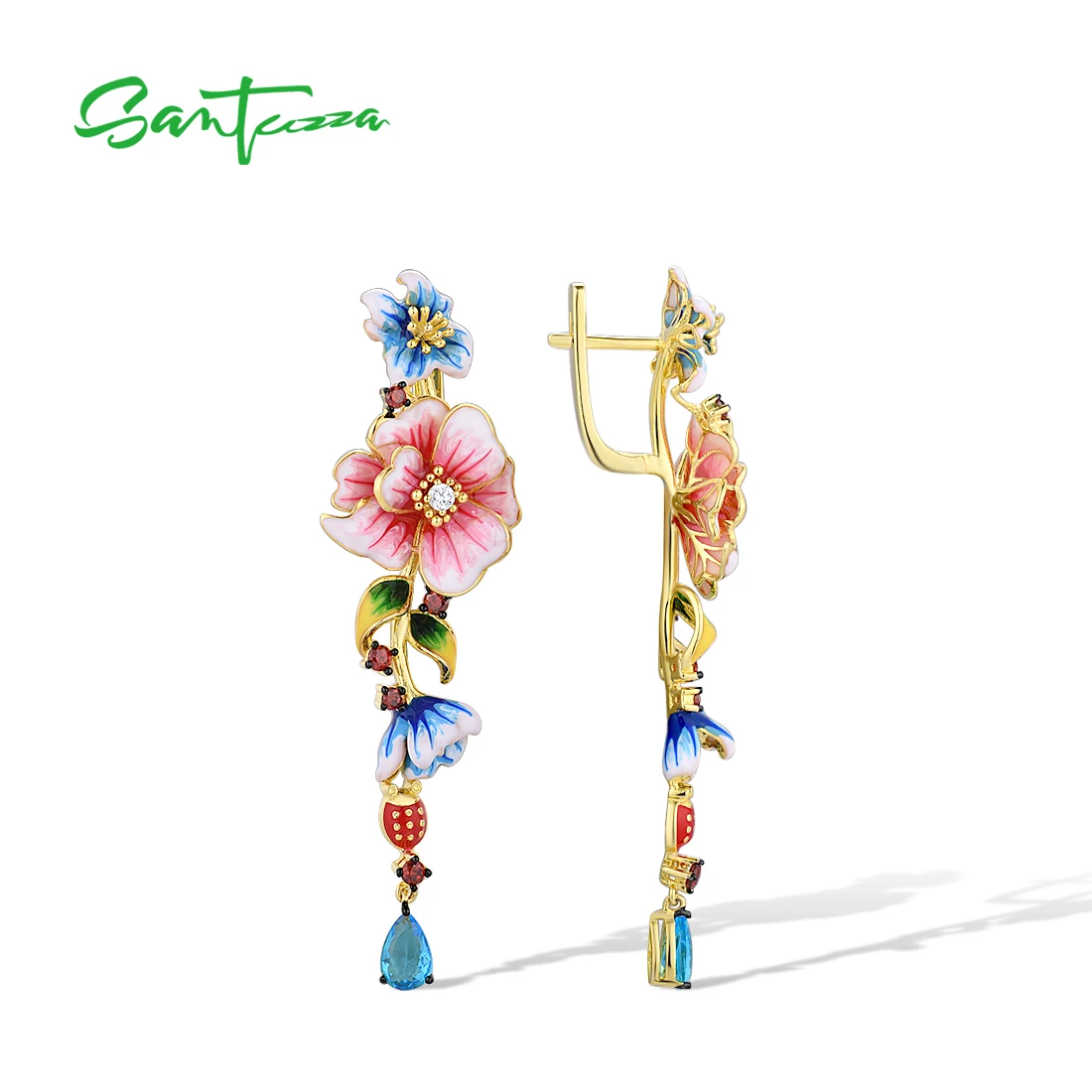 SANTUZZA Серьги-капли из серебра 925