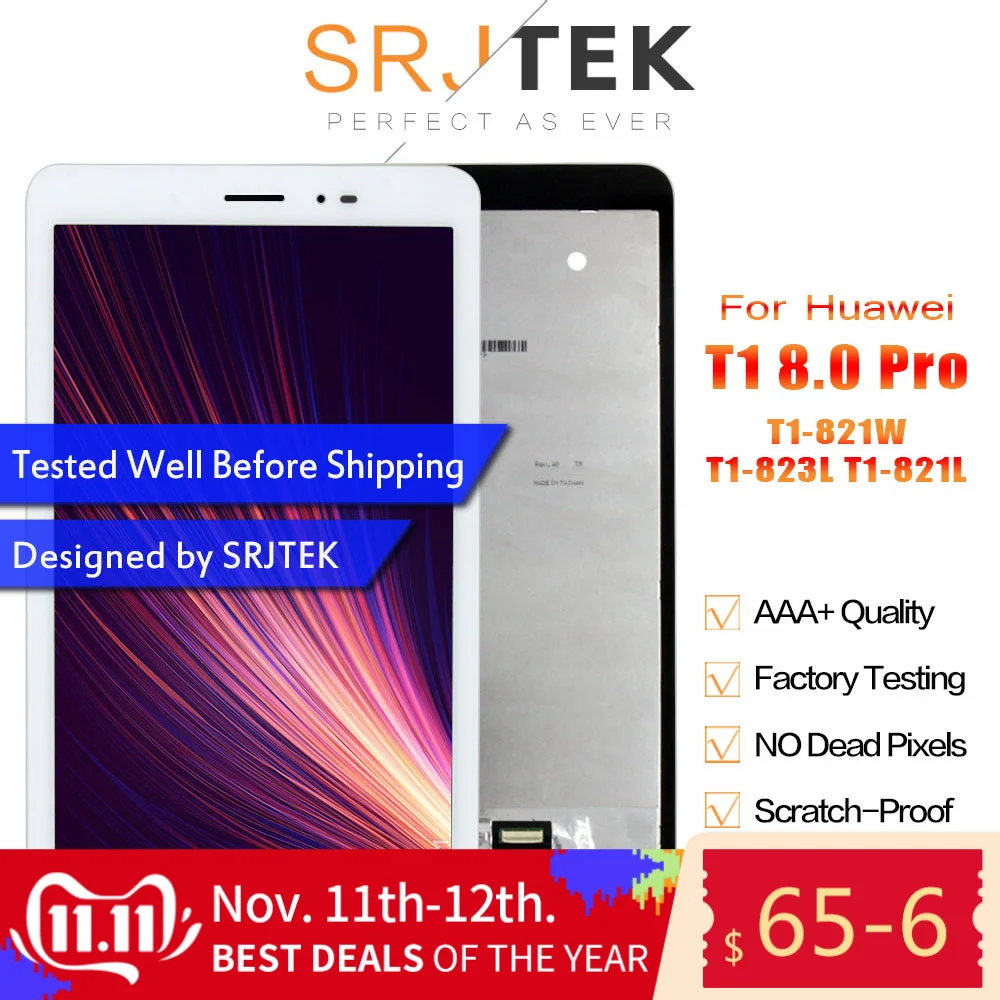 SRJTEK 8 &quotдля huawei MediaPad T1 0 Pro 4G 821L ЖК дисплей Дисплей 821W 823L 821 N080ICP G01 Сенсорный экран