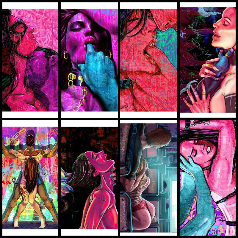 

Graffiti Art 5D DIY Diamond Painting Sexy Lady Couple Diamond Embroidery Full Square Round Mosaic Sale Cross Stitch Kit Gift