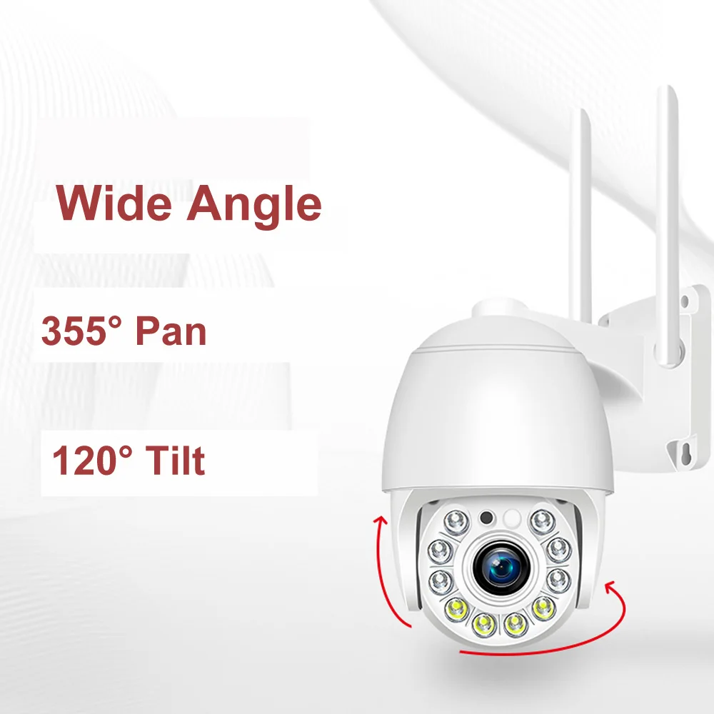 

1080P PTZ Wifi IP Camera Outdoor 4X Digital Zoom AI Human tracking Wireless Camera H.265 P2P Audio 2MP Security CCTV Camera