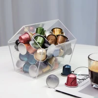 transparent coffee capsule holder storage box organization dust proof for nespresso capsules for dolce gusto pods