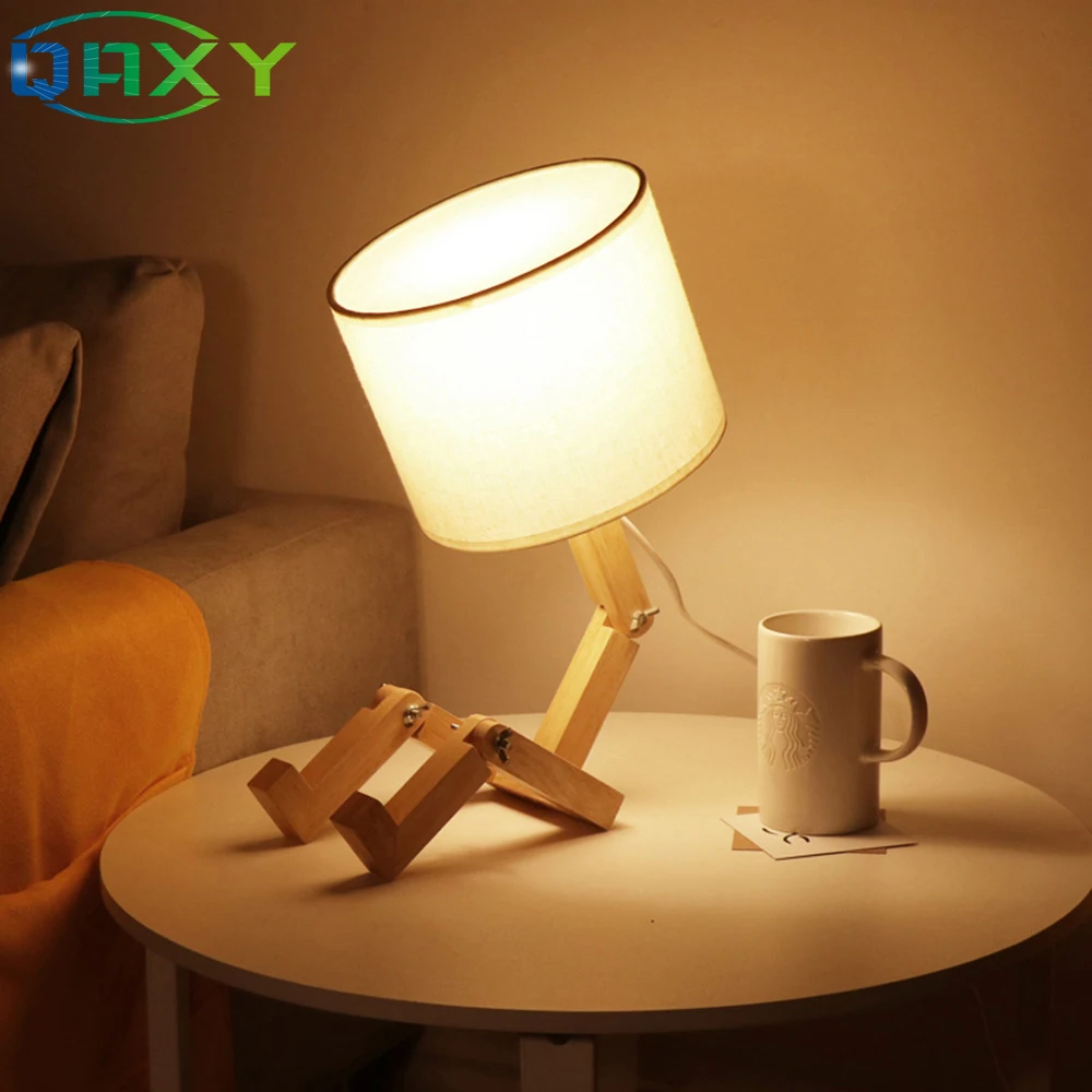 В комплекте с светодиодный лампы Крытый деревянный Новинка Настольная лампа