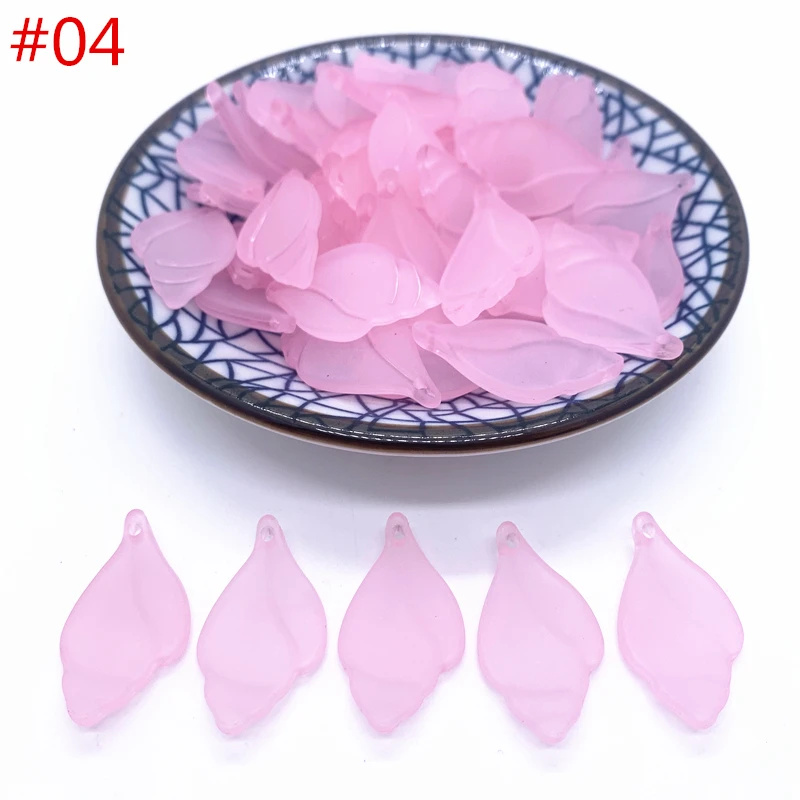 

Новинка, Матовые акриловые бусины 23x16 мм, 20 шт., Розовое перо, бусины в стиле «сделай сам», аксессуары для рукоделия, #04