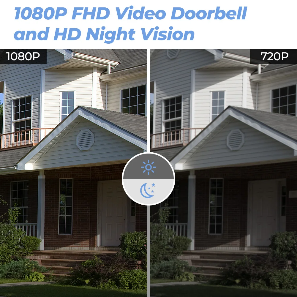Дверной Видеозвонок SMATRUL Tuya 1080P HD Wi-Fi беспроводной уличный дверной звонок для дома