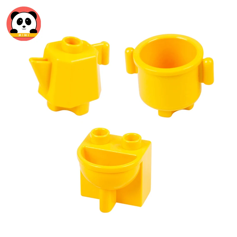 

Big Building Blocks Furniture Model Accessories Bathroom Sofa Chair Baby Bed Wardrobe City Girl Kitchenware Children Diy Toys 3C