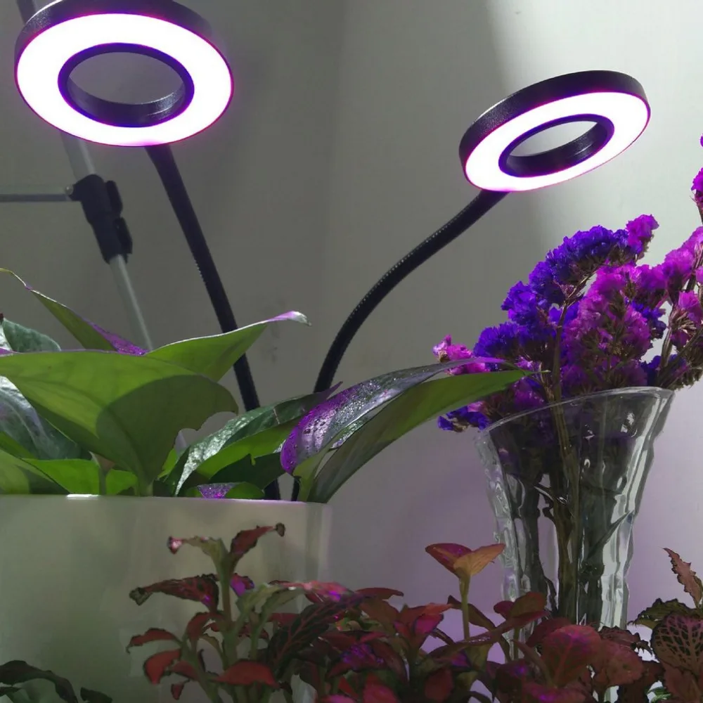 12/24/36 Вт двойной головы светодиодный рост светильник с зажимом Гибкая