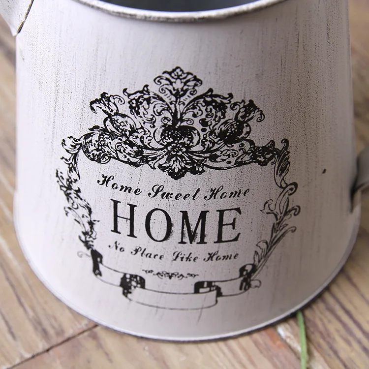 Французский идиллический Железный цветочный горшок украшение для гостиной