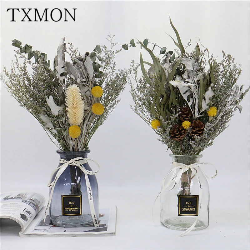 пионы искуственные Букет Гипсофилы ins литературной сушеные Цветочная композиция