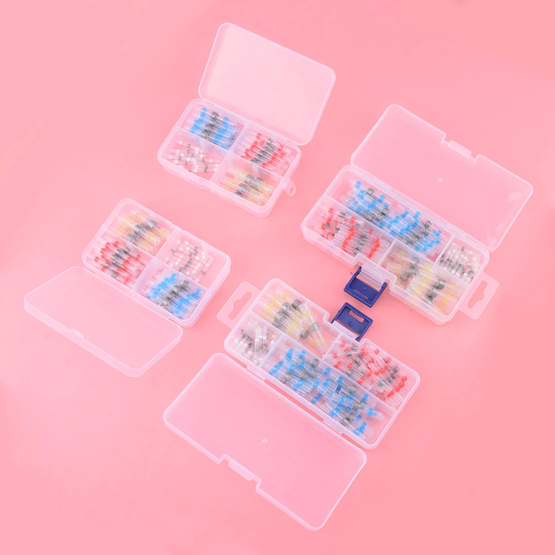 

50Pcs/100Pcs Boxed Heat Shrinkable Tube Solder Ring Wire Butt Terminals Connector Waterproof