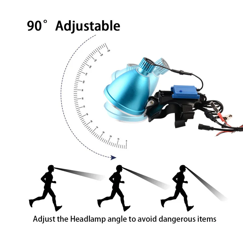 Светодиодный налобный фонарь мощный светильник дальнего действия 85 Вт 12 В