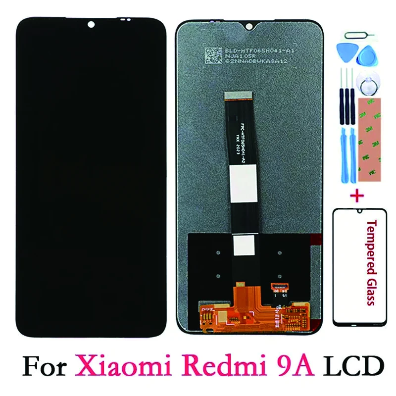 

100% Tested 6.53 Inch For Xiaomi Redmi 9 A M2006C3LG LCD Display Touch Screen + Frame Digitizer Assembly For Xiaomi Redmi 9A LCD