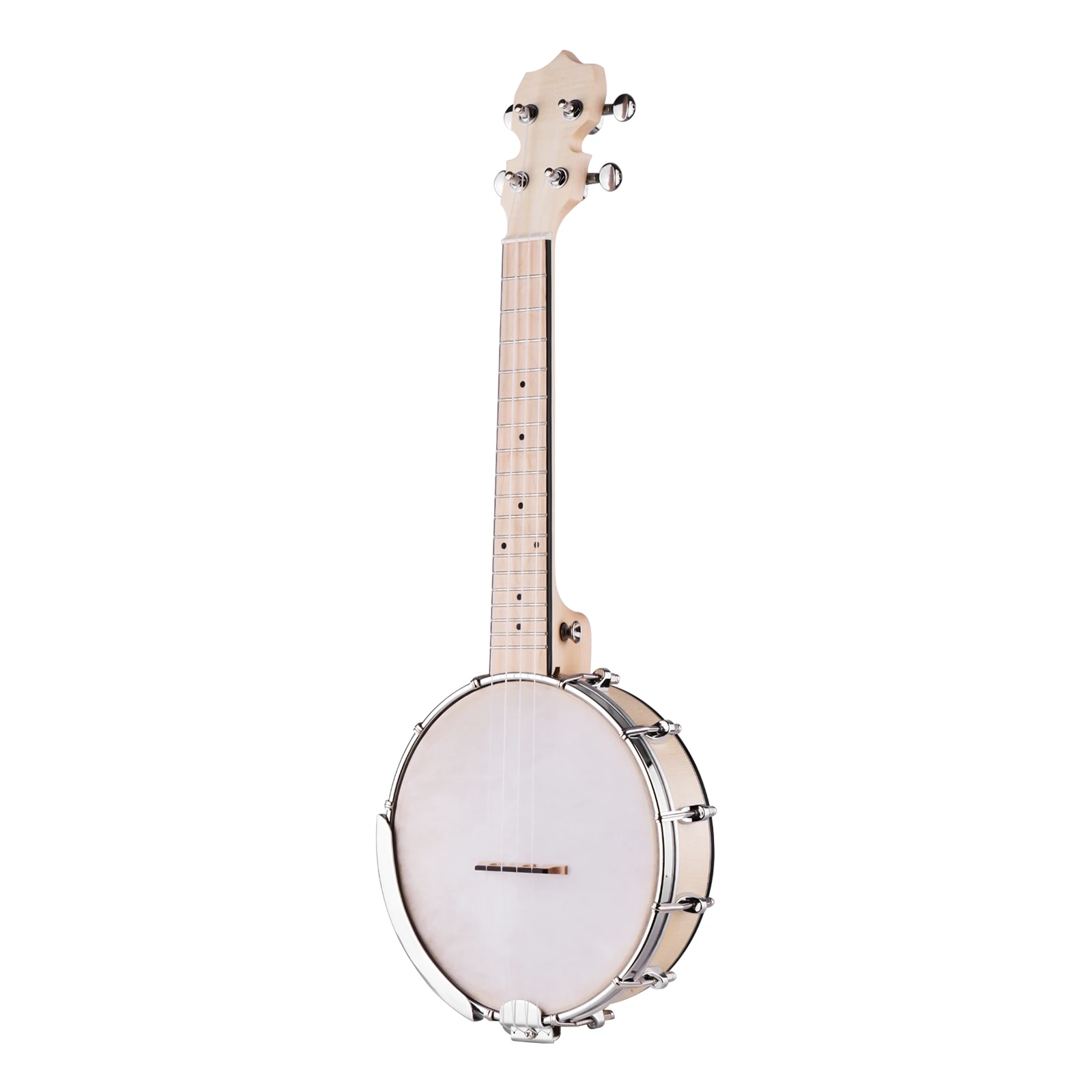 

ammoon Concert 23 Inch Resonator Banjo Uke 4 String Banjolele Sapele Body Okoume Neck Technical Wood Fingerboard Material