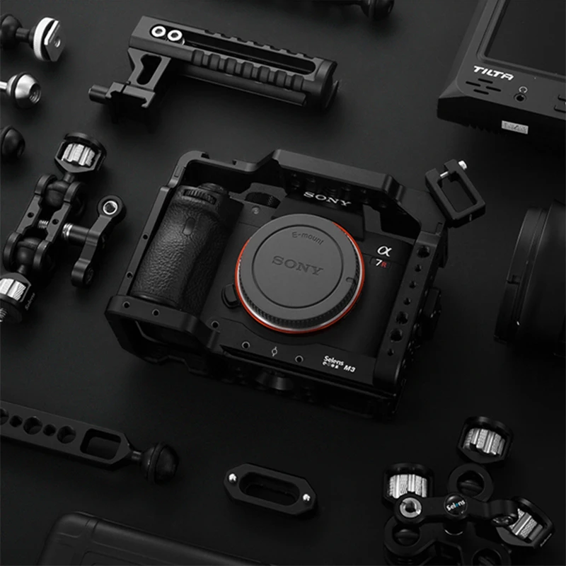 Selens A7III камера клетка установка для sony A7R III/A7M III/A7 III A7R3 A7M3 A73 Arri определение местоположения Vlog чехол с зажимом