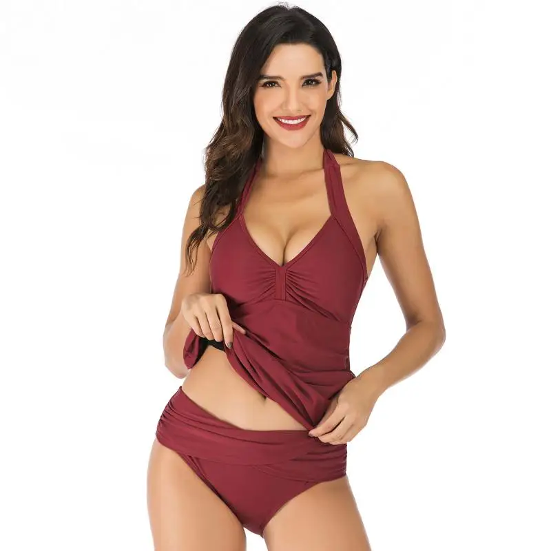 

Sexy Swimsuit Women 2 Pieces Conservative Swimming Wear Women's Two Piece Sling Swimwear Beach Bathing Suit Brazilian Bikini Set