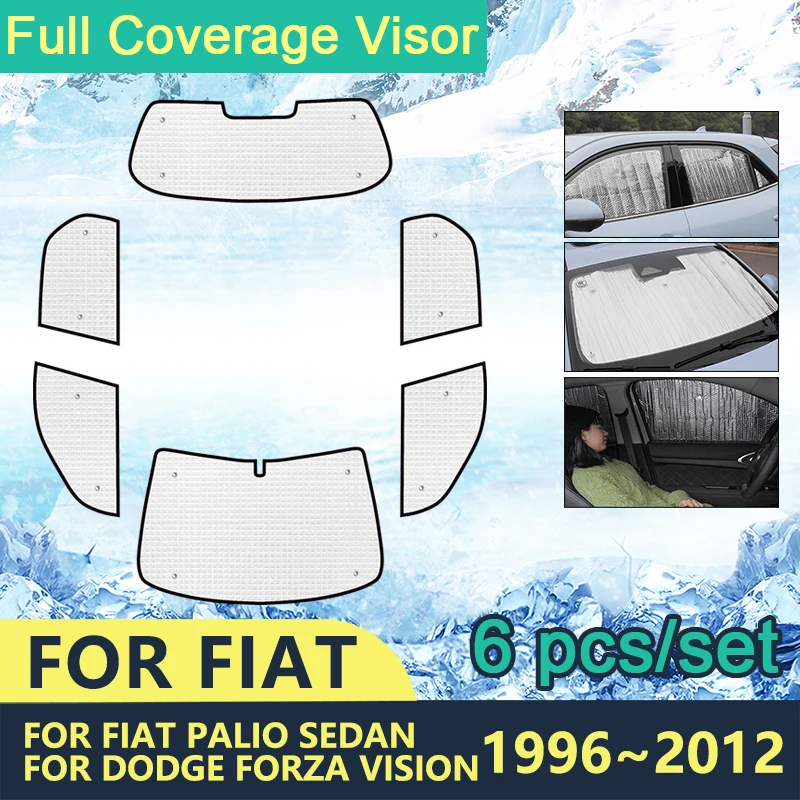 

Full Cover Sunshades For Fiat Palio Sedan Dodge Forza Vision 1996~2012 Car Windshields Accessories Visor Side Sun Protection