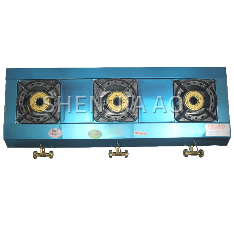 Печь среднего высокого давления с тремя головками коммерческая Настольная плита