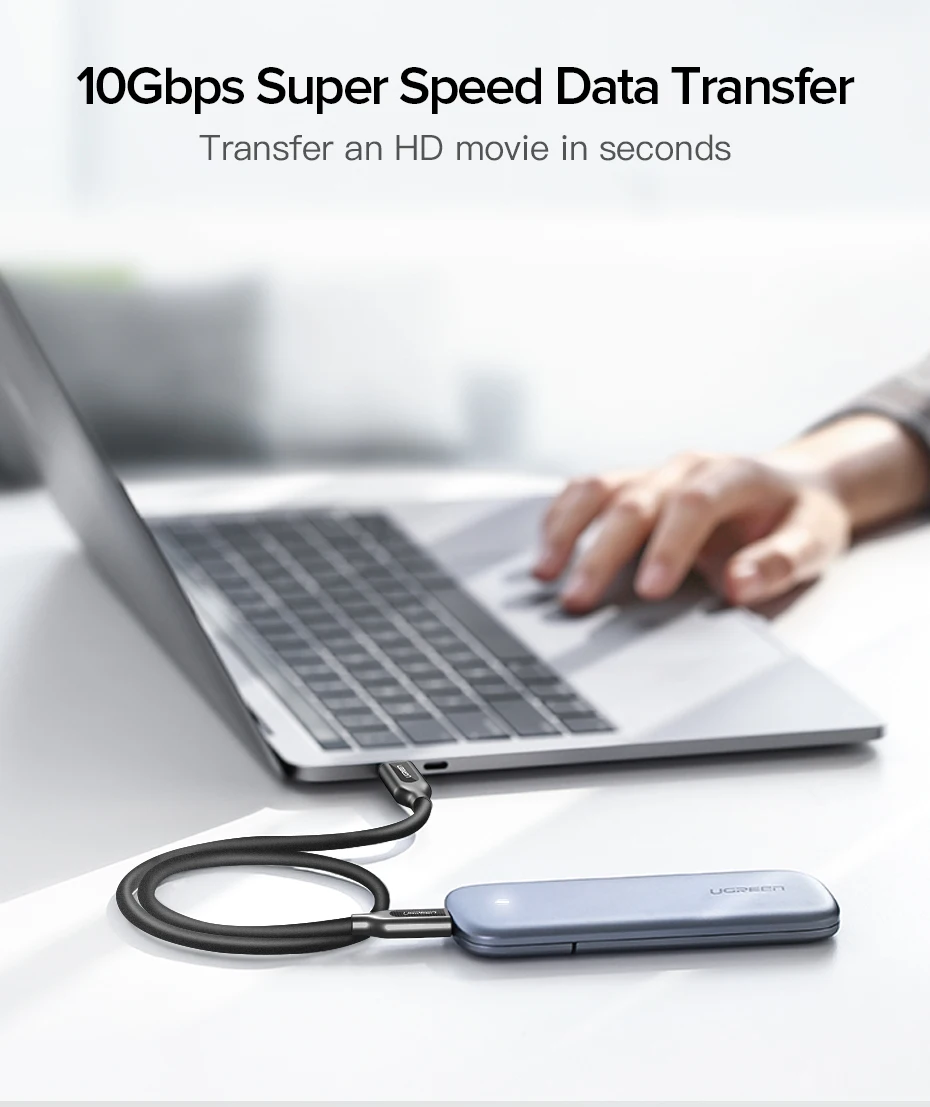 Ugreen PD 60 USB C к USB C 3,1 кабель для samsung Galaxy S10 S9 3A быстрое зарядное устройство кабель для передачи данных для Macbook