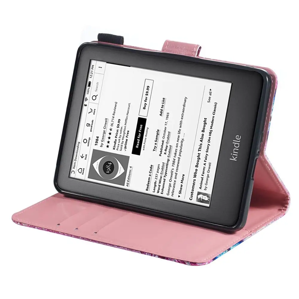 Чехол для Amazon All New Kindle 10 поколения, 6 дюймов,, выпущен из искусственной кожи, смарт-чехол для всех новых Kindle чехол+ подарок