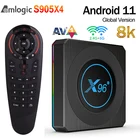 ТВ-приставка RGB светильник X96 X4, 1000 м, Amlogic S905X4, 4 + 3264 ГБ, 2,4 ГГц