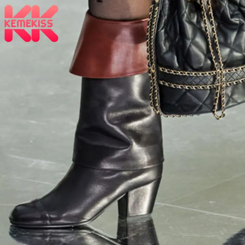 

Женские полусапожки на толстом высоком каблуке, Размеры 33-43