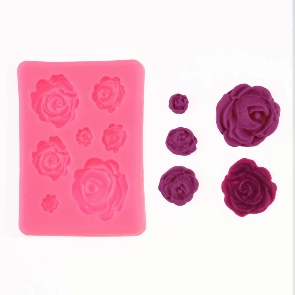 Силиконовая форма для торта 7 сеток роза шоколадная инструменты украшения