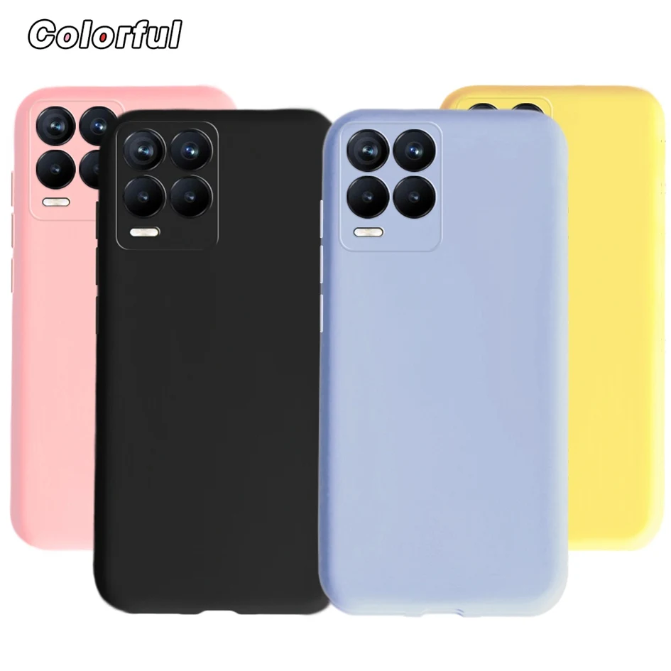 Чехол для Realme 8 Pro Чехол RMX3081 чехол Realme 8 Pro RMX3085 Coque Fundas Liquid Silicone Soft Phone бампер для Realme 8 Global Capa