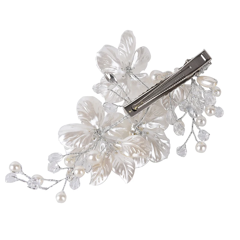 

Bridal Crystal Pearl Flower Hair Clip Floral Style Barrette Bride Hair Jewelry Bridesmaid Wedding Hair Accessories