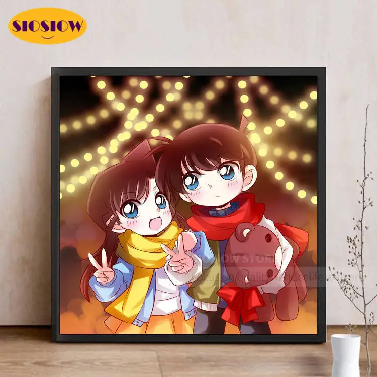 Diy 5d постеры алмазная живопись Аниме Детектив Конан полная дрель 3d Алмазная