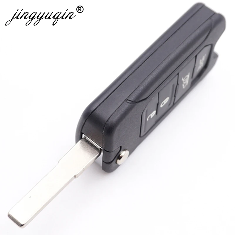 

jinyuqin 30pcs Replacement Flip Remote Key Shell Case Fob 4 Button for Jeep Renegade 2015 2016 2017 2018 with uncut SIP22 blade
