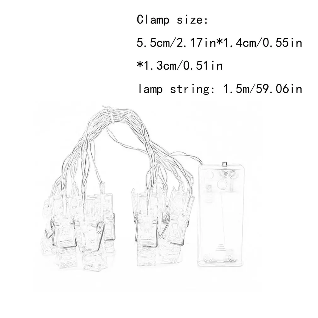 1,5 M 2M 3M USB кабель с фото клип держатель светодиодный гирлянды для рождественских Год Вечерние Свадебные украшения дома гирляндой