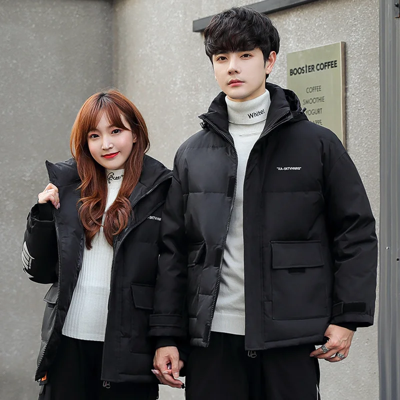 Winter men's down jacket high-quality fashionable cotton coat Hot style gloosy color short down jacket