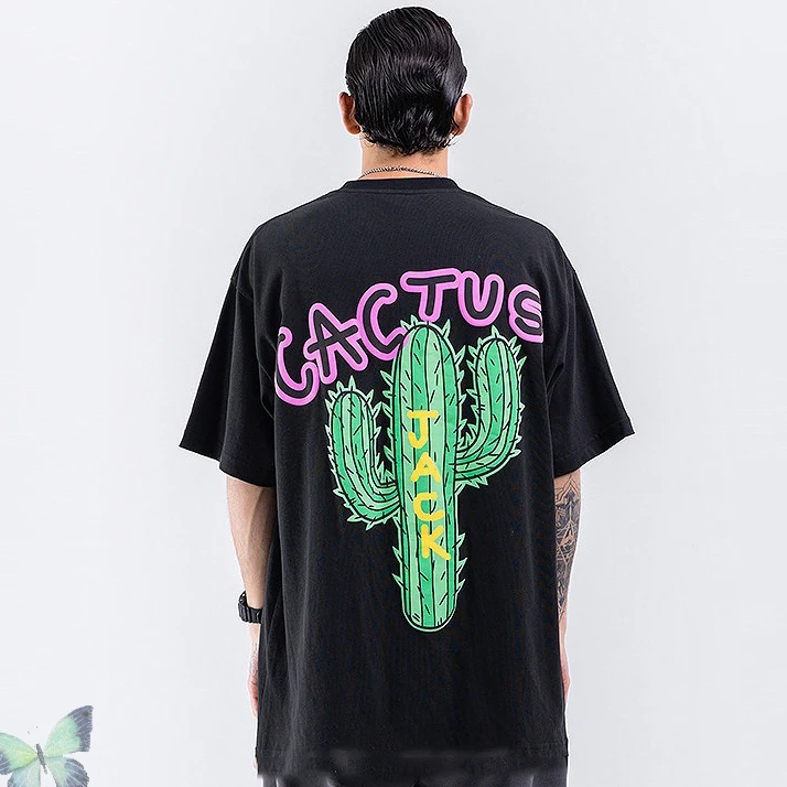 

Cactus Jack T-shirt Men Women Cotton Travis Scott T Shirt Cactus Printed